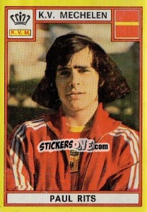Sticker Paul Rits - Football Belgium 1974-1975 - Panini