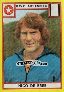Sticker Nico de Bree - Football Belgium 1974-1975 - Panini