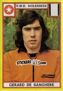 Sticker Gerard de Sanghere - Football Belgium 1974-1975 - Panini