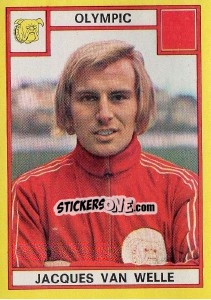 Figurina Jacques van Welle - Football Belgium 1974-1975 - Panini