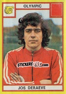 Sticker Jos Deraeve - Football Belgium 1974-1975 - Panini