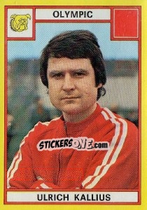 Cromo Ulrich Kallius - Football Belgium 1974-1975 - Panini