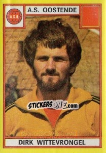 Sticker Dirk Wittevrongel - Football Belgium 1974-1975 - Panini