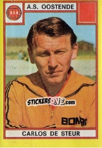 Sticker Carlos de Steur - Football Belgium 1974-1975 - Panini