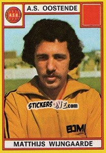 Figurina Matthijs Wijngaarde - Football Belgium 1974-1975 - Panini
