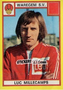 Figurina Luc Millecamps - Football Belgium 1974-1975 - Panini