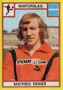 Figurina Mathieu Denier - Football Belgium 1974-1975 - Panini