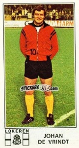 Figurina Johan de Vrindt - Football Belgium 1975-1976 - Panini