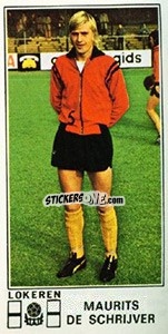 Sticker Maurits de Schrijvers - Football Belgium 1975-1976 - Panini