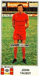 Cromo John Talbut - Football Belgium 1975-1976 n. 265 - Panini