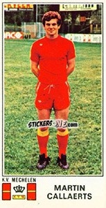 Cromo Martin Callaerts - Football Belgium 1975-1976 - Panini