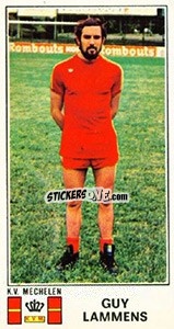 Sticker Guy Lammens - Football Belgium 1975-1976 - Panini