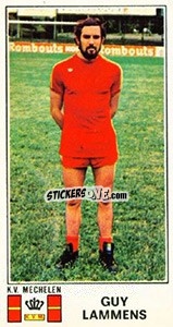 Sticker Guy Lammens - Football Belgium 1975-1976 n. 267 - Panini