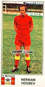 Cromo Herman Houben - Football Belgium 1975-1976 - Panini