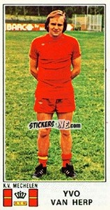 Sticker Yvo van Herp - Football Belgium 1975-1976 n. 276 - Panini