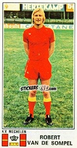 Sticker Robert van de Sompel - Football Belgium 1975-1976 - Panini
