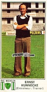 Figurina Ernst Kunnecke - Football Belgium 1975-1976 - Panini