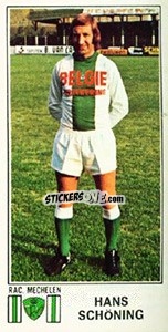Cromo Hans Schoning - Football Belgium 1975-1976 - Panini