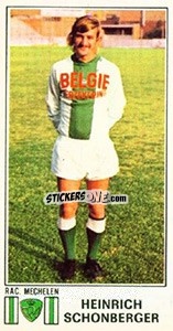 Cromo Heinrich Schonberger - Football Belgium 1975-1976 - Panini
