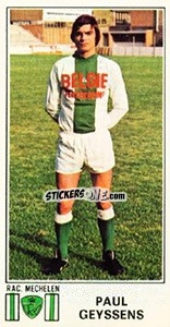 Figurina Paul Geyssens - Football Belgium 1975-1976 - Panini