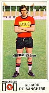 Sticker Gerard de Sanghere - Football Belgium 1975-1976 - Panini