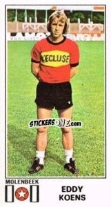 Sticker Eddy Koens - Football Belgium 1975-1976 - Panini