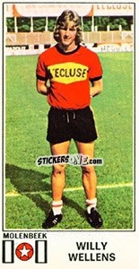 Sticker Willy Wellens - Football Belgium 1975-1976 - Panini