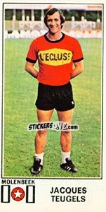 Figurina Jacques Teugels - Football Belgium 1975-1976 n. 313 - Panini
