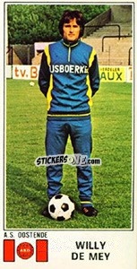 Sticker Willy de Mey - Football Belgium 1975-1976 - Panini