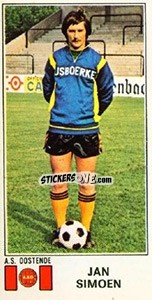 Figurina Jan Simoen - Football Belgium 1975-1976 - Panini