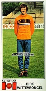 Cromo Dirk Wittevrongel - Football Belgium 1975-1976 - Panini
