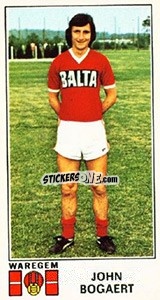 Sticker John Bogaert - Football Belgium 1975-1976 - Panini