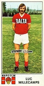 Sticker Luc Millecamps - Football Belgium 1975-1976 - Panini