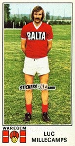 Cromo Luc Millecamps - Football Belgium 1975-1976 - Panini