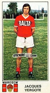 Figurina Jacques Vergote - Football Belgium 1975-1976 - Panini