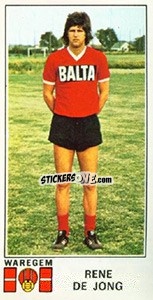 Sticker Rene de Jong - Football Belgium 1975-1976 - Panini