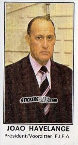 Sticker Joao Havelange (FIFA) - Football Belgium 1975-1976 n. 4 - Panini