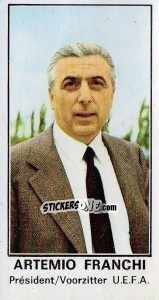 Sticker Artemio Franchi (UEFA) - Football Belgium 1975-1976 n. 5 - Panini