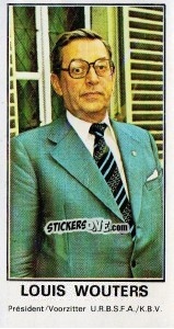 Sticker Louis Wouters (KBV) - Football Belgium 1975-1976 n. 6 - Panini