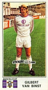 Cromo Gilbert van Binst - Football Belgium 1975-1976 - Panini