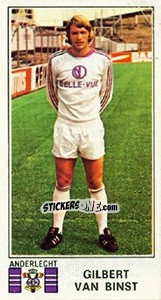 Cromo Gilbert van Binst - Football Belgium 1975-1976 n. 10 - Panini