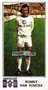 Sticker Ronny van Poucke - Football Belgium 1975-1976 - Panini
