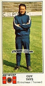 Figurina Guy Thys - Football Belgium 1975-1976 - Panini