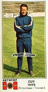 Sticker Guy Thys - Football Belgium 1975-1976 n. 25 - Panini