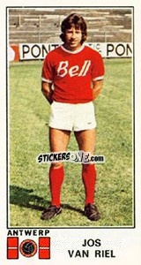 Sticker Jos van Riel - Football Belgium 1975-1976 n. 28 - Panini