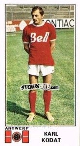 Sticker Karl Kodat - Football Belgium 1975-1976 - Panini