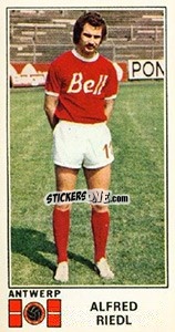 Cromo Alfred Riedl - Football Belgium 1975-1976 - Panini