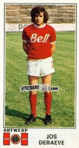 Sticker Jos Deraeve - Football Belgium 1975-1976 - Panini