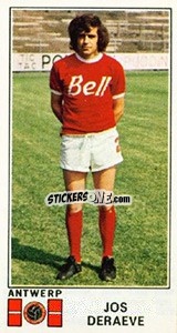 Sticker Jos Deraeve - Football Belgium 1975-1976 n. 41 - Panini