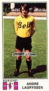 Sticker Andre Lauryssen - Football Belgium 1975-1976 n. 45 - Panini